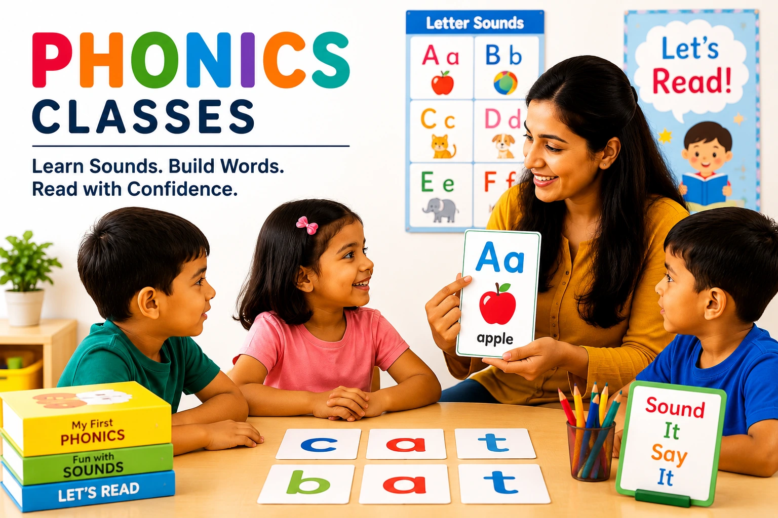 Phonics Classes for Kids Learning Letter Sounds and Reading Skills
